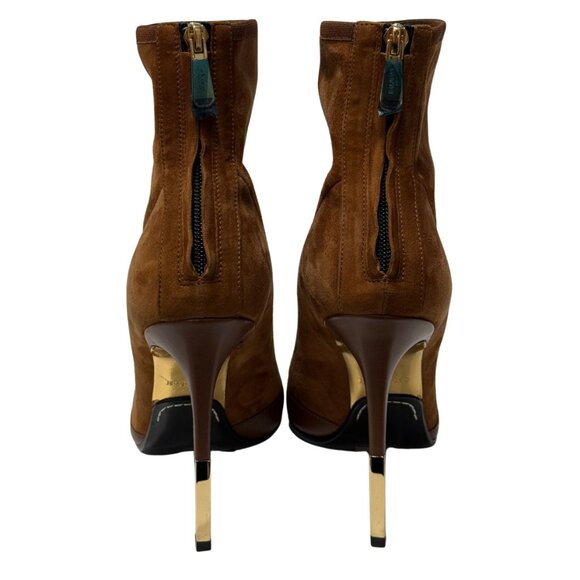 Balmain brown heeled boots size 10/40 - Picture 4 of 5